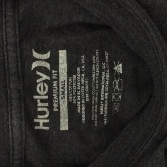Small Hurley Premium Fit Gray T-shirt C7610 - Picture 5 of 5